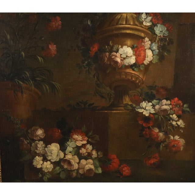 Pietro Francesco Gambone, Still Life Flowers, 18th Century, Oil Painting on Canvas, Framed For Sale - Image 7 of 13