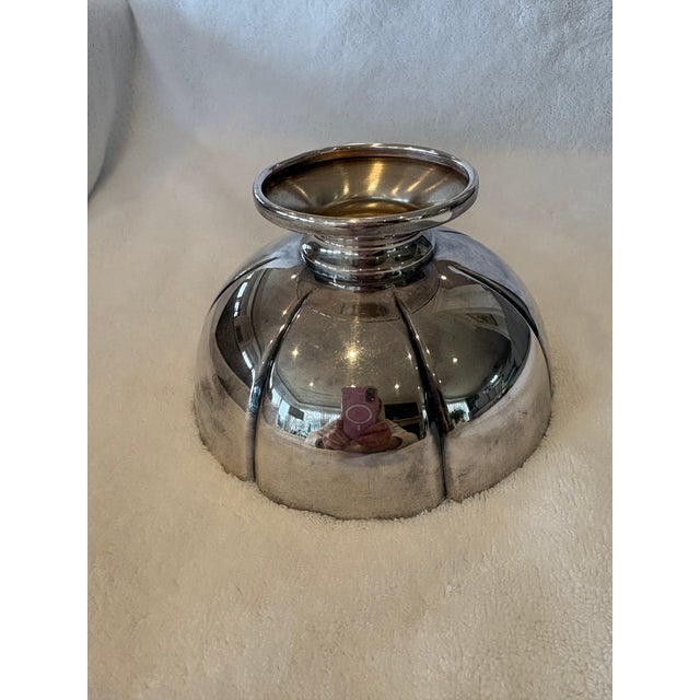 Mid 20th Century Mid 20th Century Silver Plated Footed Pedestal Bowl For Sale - Image 5 of 5