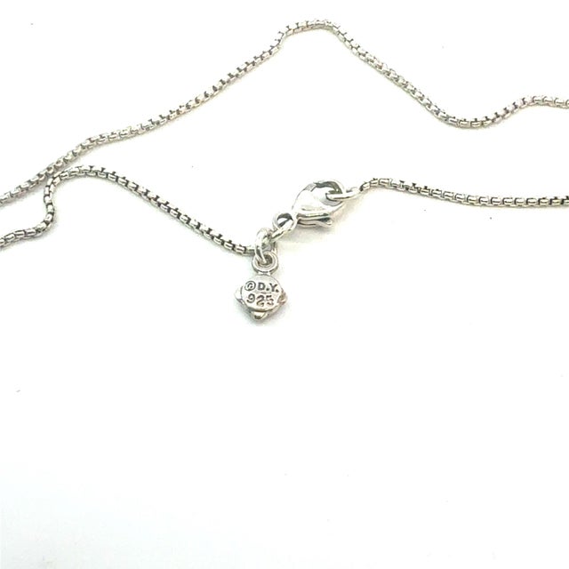 David Yurman 1990s David Yurman Amethyst Pendant Necklace 17" Sterling Silver Estate Dy686 For Sale - Image 4 of 7