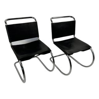 MR10 Chairs by Ludwig Mies Van Der Rohe for Knoll International, 1970s, Set of 2 For Sale
