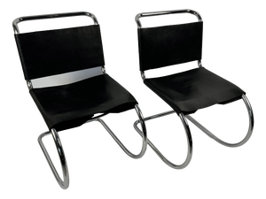 MR10 Chairs by Ludwig Mies Van Der Rohe for Knoll International, 1970s, Set of 2