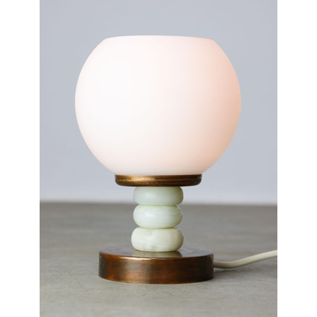 Vintage Italian Table Lamp in Copper and Marble, 1960s For Sale - Image 4 of 10