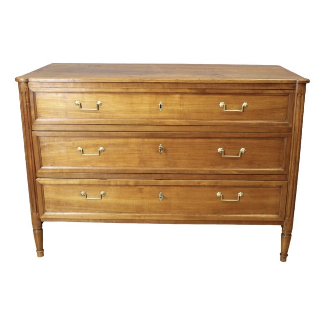 Louis XVI Style Chest of Drawers in Cherry Wood, 1800s For Sale