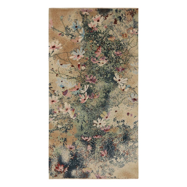 Rug & Kilim’s Contemporary Abstract Rug With Polychromatic Floral Patterns For Sale In New York - Image 6 of 8