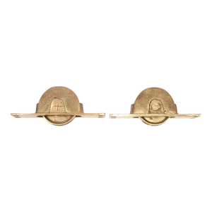 Pair of Polished Brass Window Sash Pulleys