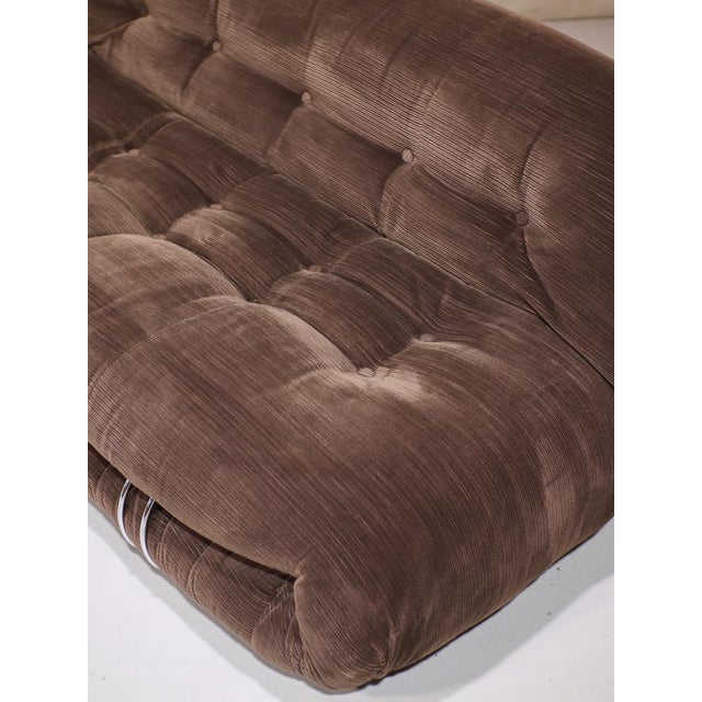 Soriana 2-Seater Sofa in Original Brown Fabric by Afra & Tobia Scarpa for Cassina, Italy, 1970s For Sale - Image 13 of 18