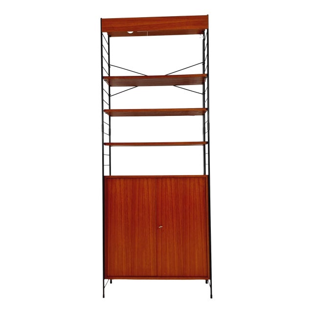 Free Standing String Shelf-System in Teak from WHB Germany, 1950s For Sale