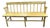 Vintage Early American Primitive Style Yellow Painted Deacon's Bench For Sale