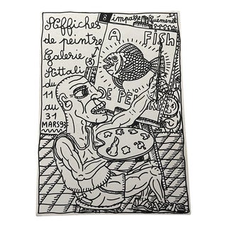 Robert Combas, Attali, Screenprint For Sale