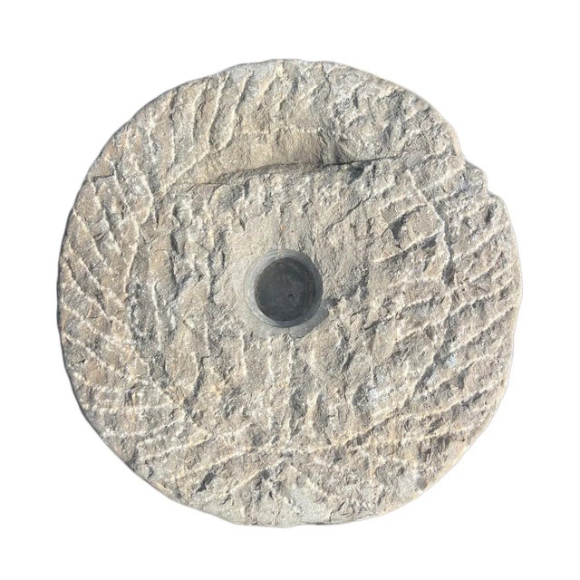 Rustic Vintage Mongolian Stone Field Roller For Sale - Image 3 of 3