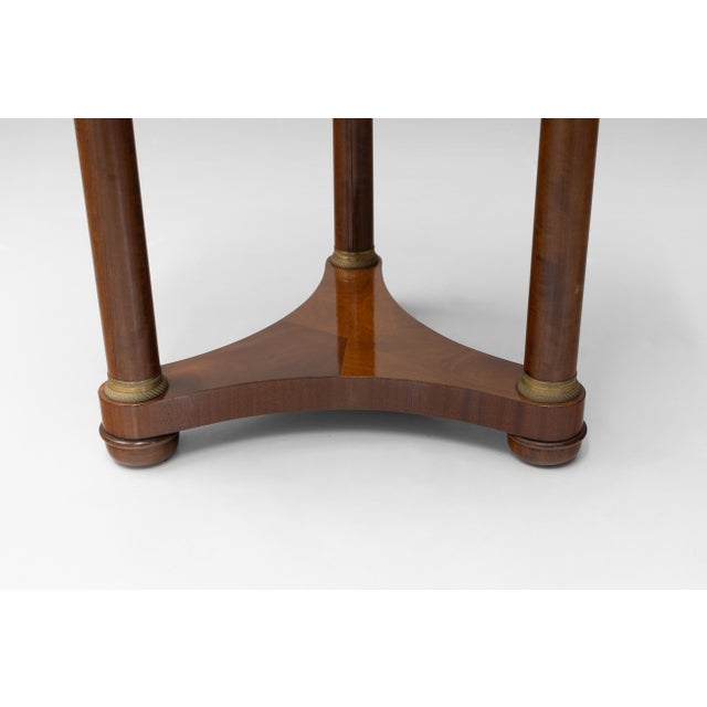 Empire French Mahogany Gueridon with Marble Top, 1920s For Sale - Image 6 of 7