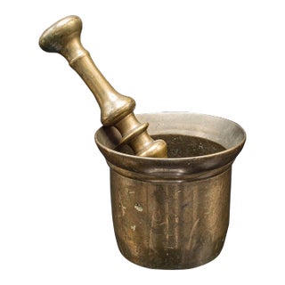 1780's Antique Kitchen Mortar & Pestle For Sale