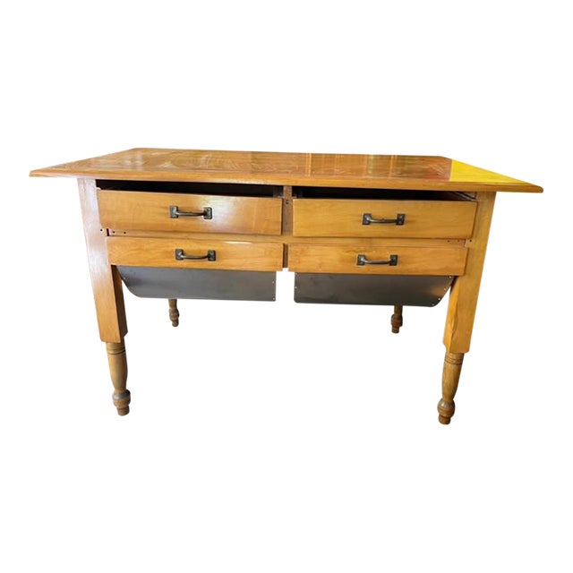 1920s Possum Belly Baker's Table For Sale