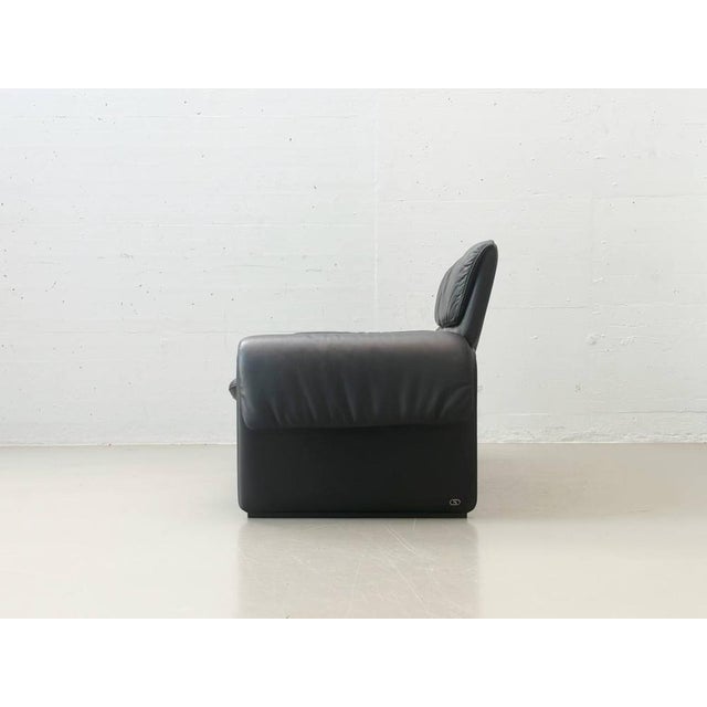 Black Leather Model Ds-2011/02 Sofa by de Sede, 1980s For Sale - Image 13 of 17