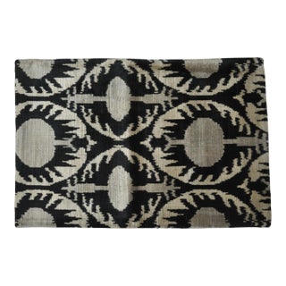 Black and White Silk Velvet Pillow For Sale