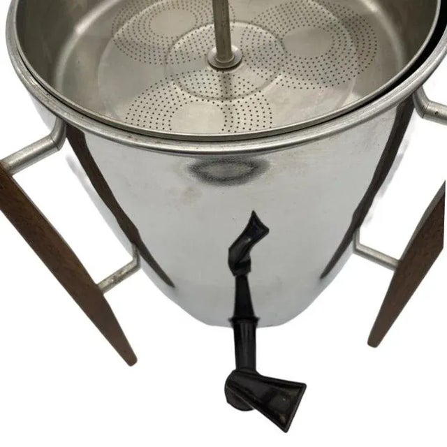 Mid Century Chrome and Teak Coffee Maker by Regal For Sale In Los Angeles - Image 6 of 8