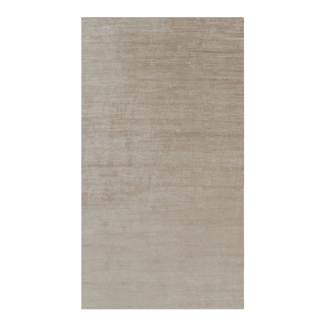 Rug & Kilim’s Oversized Modern Textural Rug in Beige-Brown Stripes and Striae - 10x18 For Sale