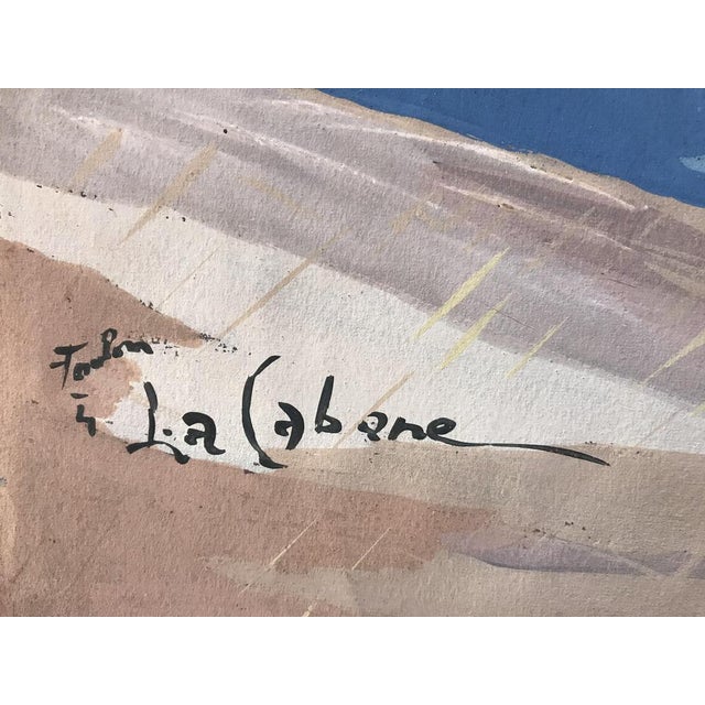 Louis André CABANE 1915-1981 Toulon harbor Gouache on cardboard Signed and located lower left Countersigned and titled "La...
