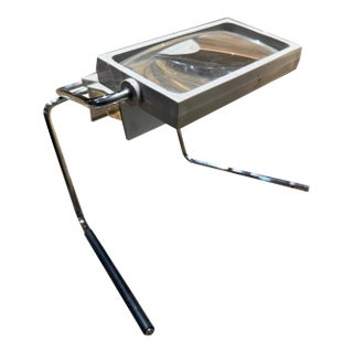 Vintage Bausch & Lomb Illuminated Stand Magnifier Industrial Modern For Sale