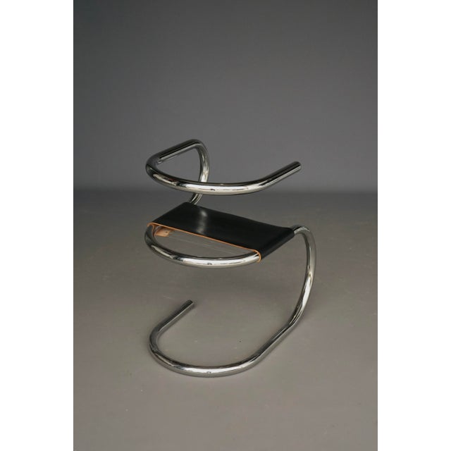 Tubular Side Chair by Wim van den Bergh, 1980s For Sale - Image 13 of 14