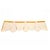 Instant sunshine and hollywood regency glam for your windows! This vintage scalloped valance features a rich golden-...