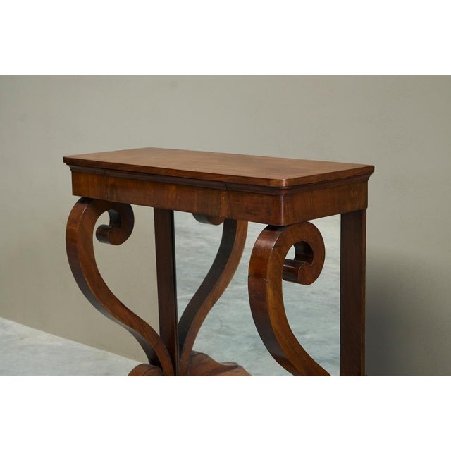 Traditional 19th Century Empire Dutch Console Table with Integrated Mirror For Sale - Image 3 of 14