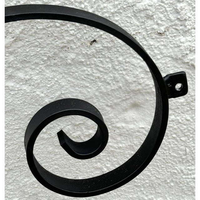 Black Hollywood Regency Wrought Iron Lady Golfer Exterior/Interior Wall Sculpture For Sale - Image 8 of 12