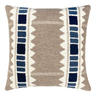 Scalamandre 24" x 24" Mistral Pillow in Stone Denim For Sale