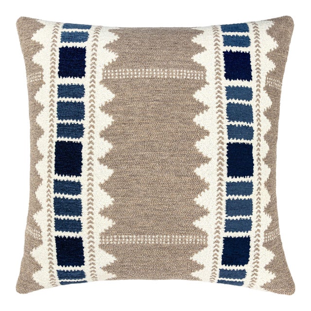 Scalamandre 24" x 24" Mistral Pillow in Stone Denim For Sale