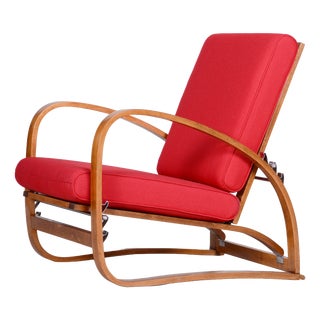 Czech Art Deco Lounge Chair attributed to J. Halabala for Up Závody, 1930s For Sale