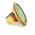 Mid-Century Modern Vintage Italian 18k Gold Jade Statement Ring by Corletto, Size 8 For Sale - Image 3 of 10