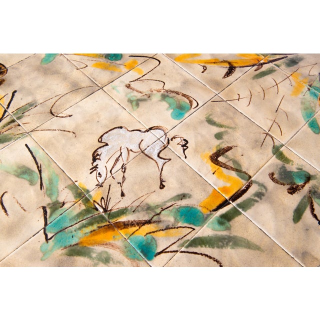 1960s Rattan Dining Table and Chairs Set by Audoux and Minet, France For Sale - Image 11 of 13