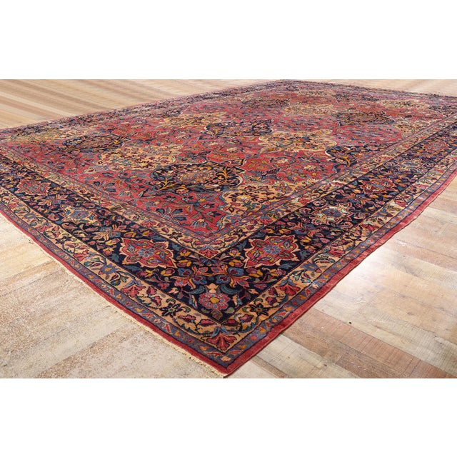 Textile Antique Persian Lilihan Rug, 11'06 X 17'04 For Sale - Image 7 of 9