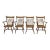 Set of 4 Ethan Allen Vintage Maple High Back Windsor Dining Armchairs For Sale