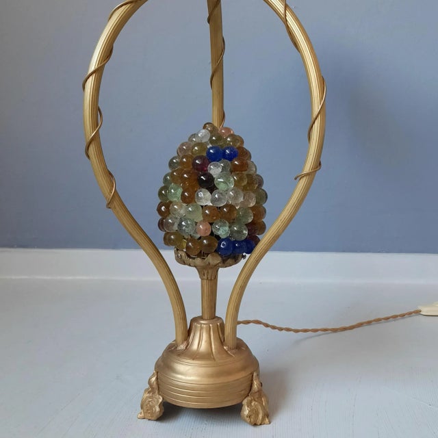 Mid-Century Murano Glass Grape Table Lamp, 1950s For Sale - Image 4 of 12