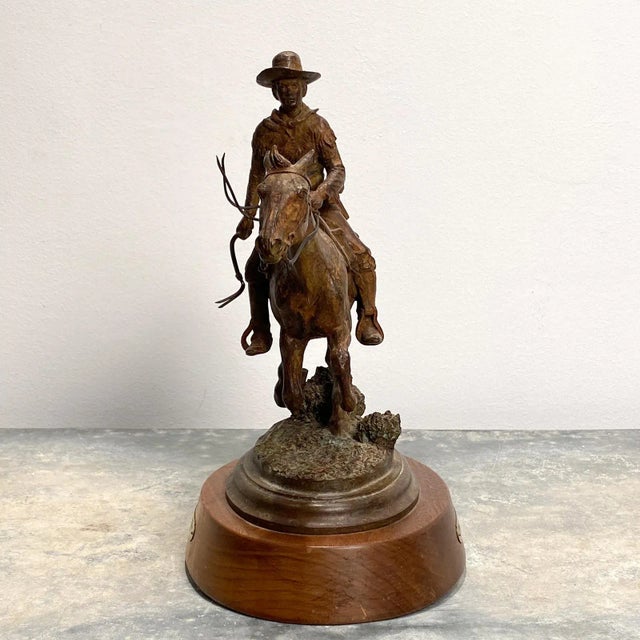 Wood 20th Century Realist Pony Express Rider by Keith Christie For Sale - Image 7 of 8
