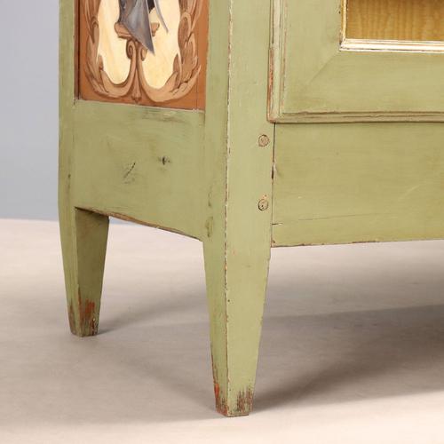 Directoire Wardrobe in Lacquered and Painted Walnut For Sale - Image 13 of 15
