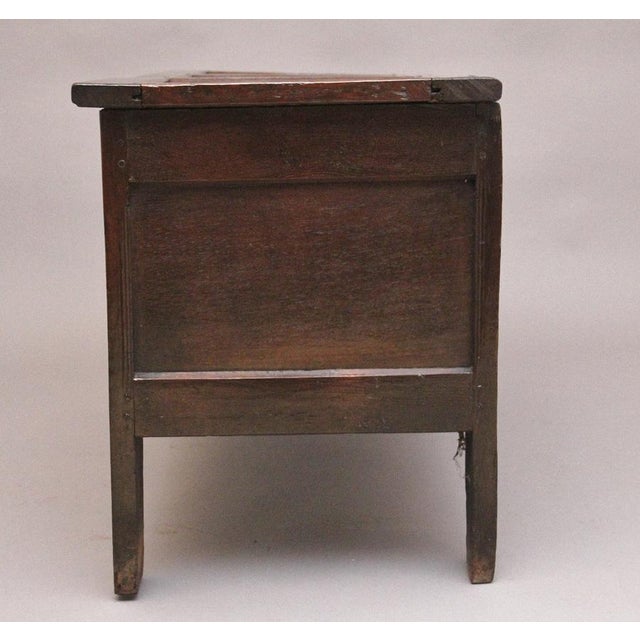 Antique Oak Coffer, 1720 For Sale - Image 9 of 10