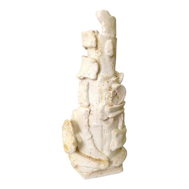 13.2" One-of-a-Kind Neutral Palette Ceramic Sculptural Lamp by Diane Grant / Earth Tones For Sale