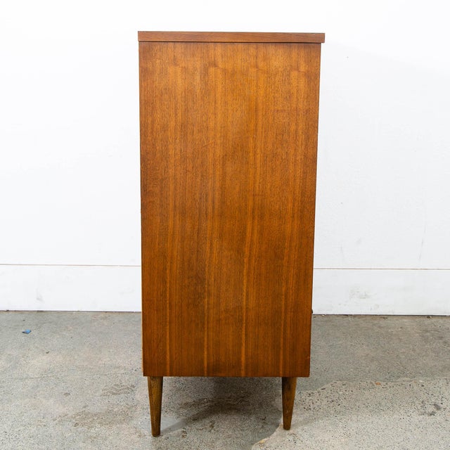 Mid-Century Modern 1960s Mid Century Modern Dresser Highboy Dresser Chest Drawers 4 Drawers Walnut MCM For Sale - Image 3 of 12