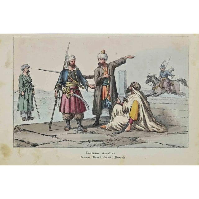 Customs -Asian Costume is a Hand-colored lithograph on paper realized in 1862. Titled on the lower. The artwork belongs to...