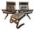 Norwegian Leather Lounge Chair Set from Rykken & Co, 1970s For Sale