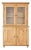 Antique Pine Glass Door Hutch Cabinet | Circa 1890 For Sale