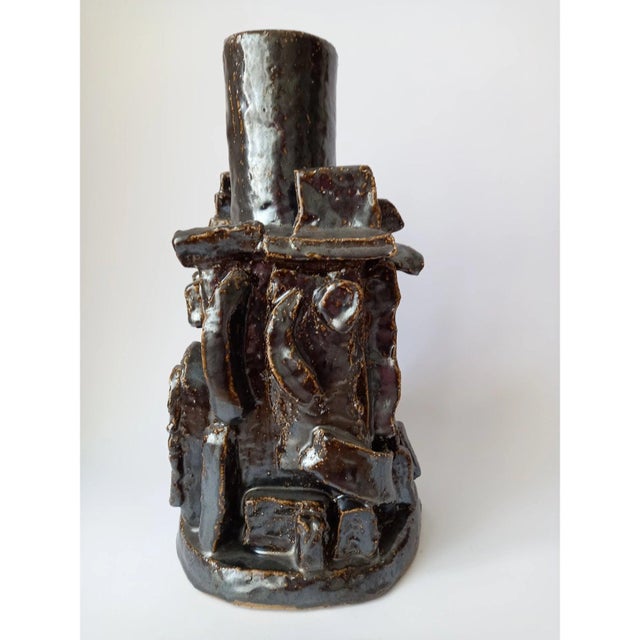 Architectural Sculptural Ceramic Vase 'Timgad' For Sale - Image 9 of 9