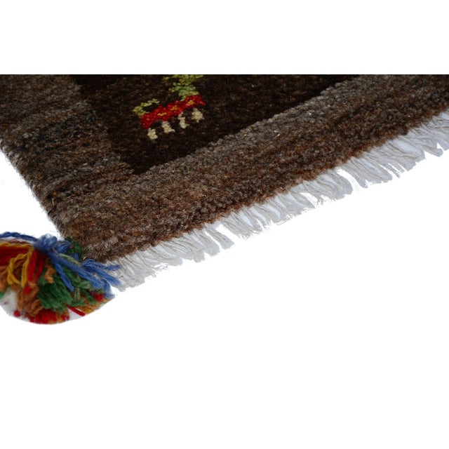 1990s Gabbeh Rug in Handspun Wool, 1990s For Sale - Image 5 of 6