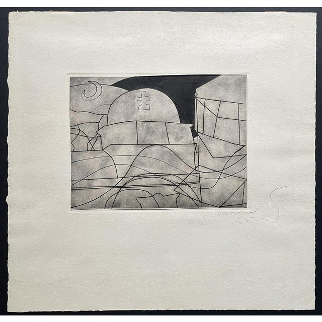 Ben Nicholson, Paros with Balcony Variation with Hand Colouring, 1965, Artwork on Paper For Sale - Image 9 of 9