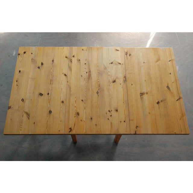 Danish Rustic Extension Dining Table Made From Solid Knotty Pine
