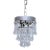Vintage Crystal Upside Down Waterfall Chandelier With Ornate Silver-Tone Rim For Sale