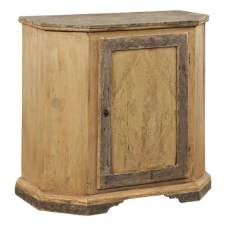 19th C Italian Painted Demi-Console Cabinet For Sale