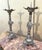 Traditional Large Silver-Plated Bronze Candlesticks, 1800s, Set of 2 For Sale - Image 3 of 8